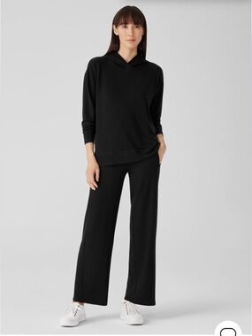 NWT Eileen Fisher Stretch Terry Full Length Straight Pants size XL